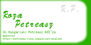 roza petreasz business card